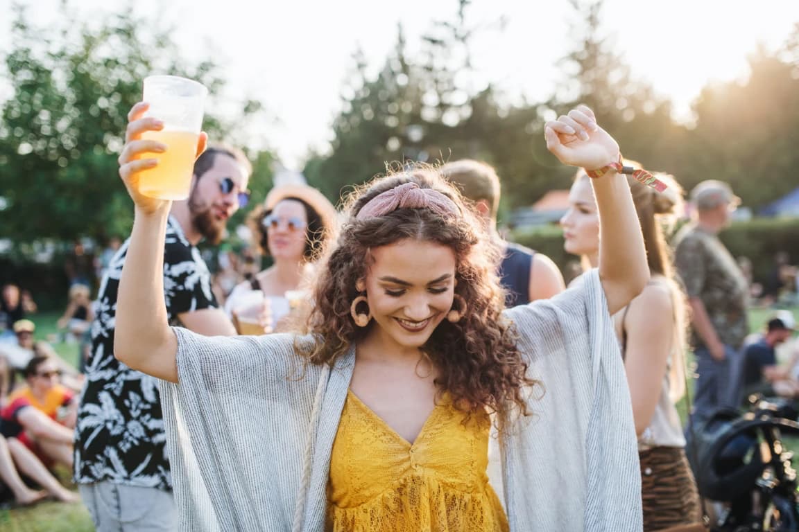 Festival goer dancing at Magalies Rocks the Cradle